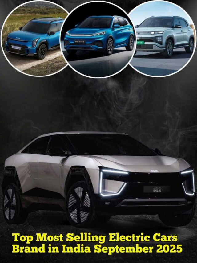 Top Most Selling Electric Cars Brand in India September 2025