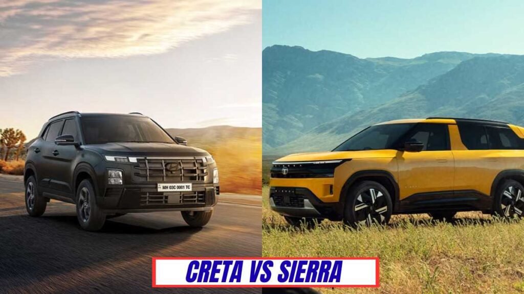 Tata Sierra Vs Hyundai Creta Comparison 2025 - Price